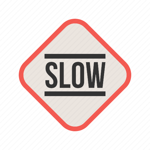 Down, road, sign, slow, traffic, travel, warning icon - Download on Iconfinder