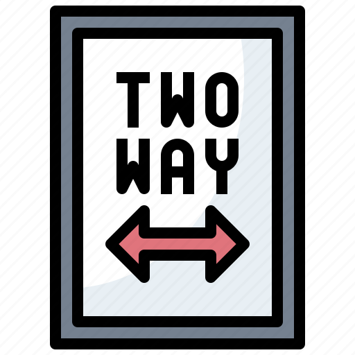 Sign, traffic, transportation, two, way, ways icon - Download on Iconfinder