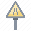 narrow, regulation, road, sign, signaling, warning
