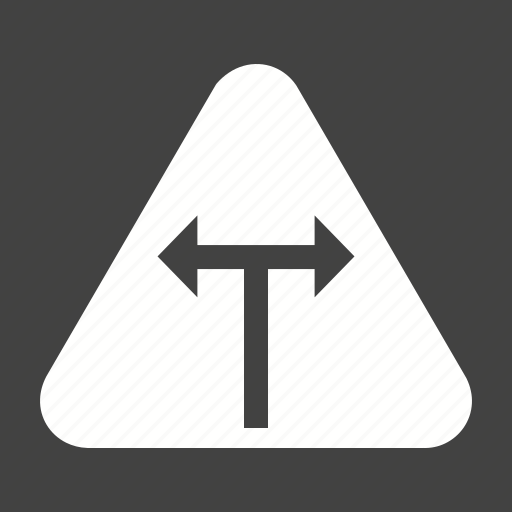 Intersection, road, sign, t, traffic, transportation, warning icon - Download on Iconfinder