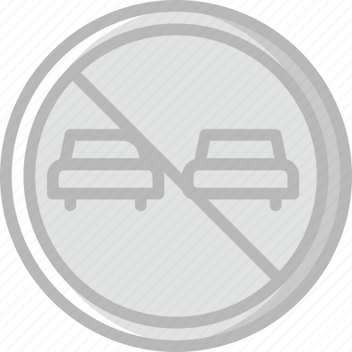 Forbidden, overtaking, sign, traffic, transport icon - Download on Iconfinder