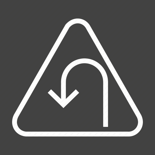 Bend, danger, left, road, sign, traffic, transportation icon - Download on Iconfinder