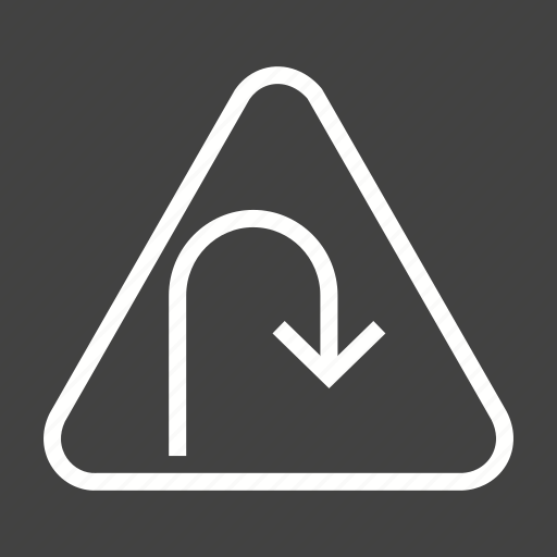Bend, danger, right, road, sign, traffic, transportation icon - Download on Iconfinder