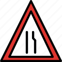 end, lane, right, sign, traffic, transport