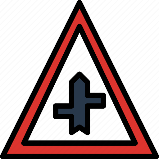 Minor, road, side, sign, traffic, transport icon - Download on Iconfinder