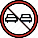 forbidden, overtaking, sign, traffic, transport