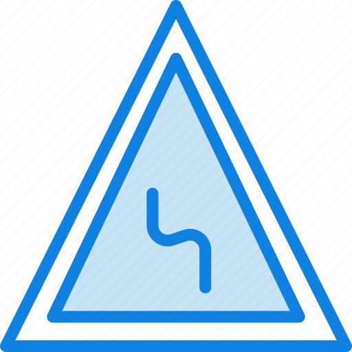 Bend, left, reverse, sign, traffic, transport icon - Download on Iconfinder