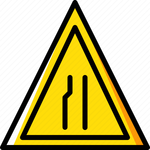 End, lane, left, sign, traffic, transport icon - Download on Iconfinder