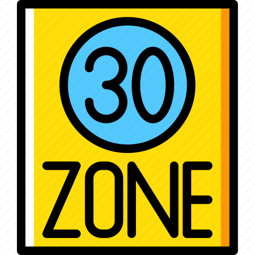 Limit, sign, speed, traffic, transport, zone icon - Download on Iconfinder