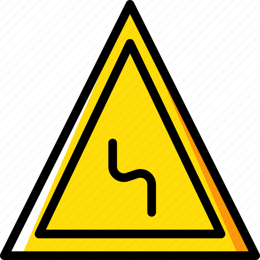 Bend, left, reverse, sign, traffic, transport icon - Download on Iconfinder