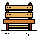 bench, comfortable, seat, wood