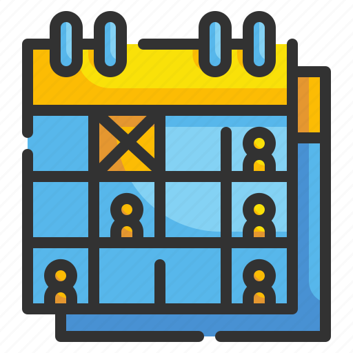 Schedule, calendar, timetable, events, course, training, appointment icon - Download on Iconfinder