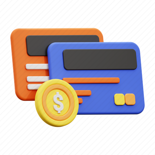 Credit, card, payment, debit, bank, atm, money 3D illustration - Download on Iconfinder
