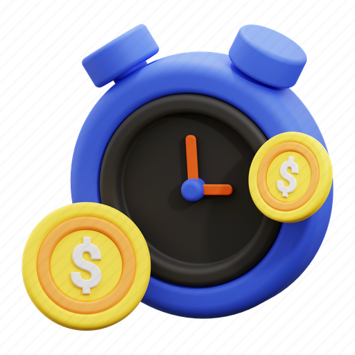 Payment, reminder, alarm, alert, schedule, money, time 3D illustration - Download on Iconfinder