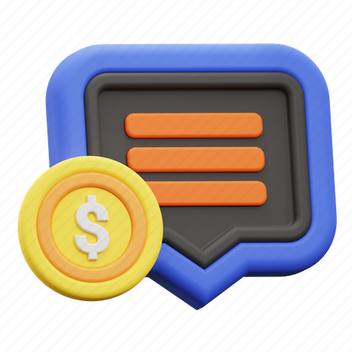 Transaction, chat, massage, communication, payment, transfer, dialogue 3D illustration - Download on Iconfinder