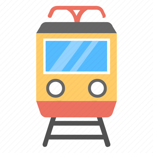 Electric train, modern train, railway, train, tram train icon - Download on Iconfinder