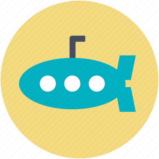 Defense vessel, sea, submarine, travel, underwater vehicle icon - Download on Iconfinder