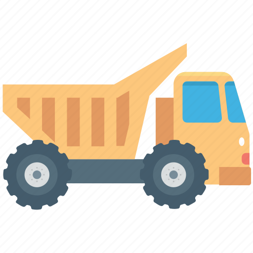 Construction truck, dump truck, dumper, transport, vehicle icon - Download on Iconfinder