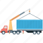 crane truck, tow truck, transport, truck, vehicle 