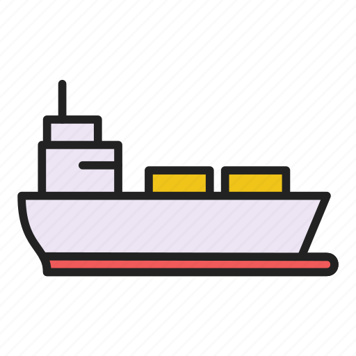 Cargo, cargo ship, sea transportation, ship icon - Download on Iconfinder