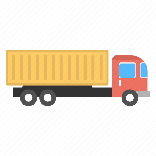 Container truck, transportation, truck, truck with container, vehicle icon - Download on Iconfinder