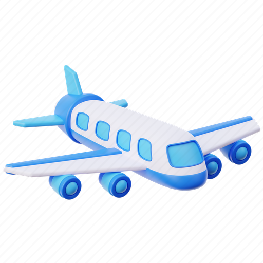 Airplane, toy, airport, transport 3D illustration - Download on Iconfinder