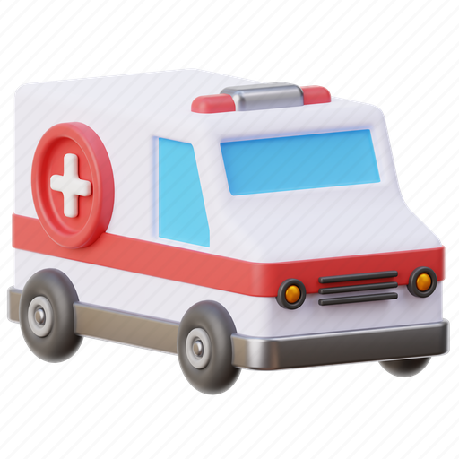 Ambulance, emergency, medical, transport 3D illustration - Download on Iconfinder
