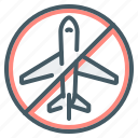 airplane, forbidden, plane, sign