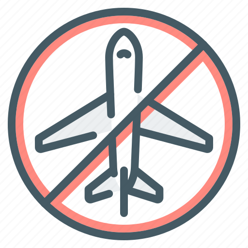 Airplane, forbidden, plane, sign icon - Download on Iconfinder