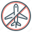 airplane, forbidden, plane, sign 
