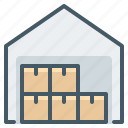 boxes, hangar, warehouse, storehouse