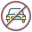 car, forbidden, vehicle, sign 