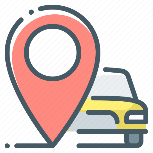 Car, navigation, pin, vehicle icon - Download on Iconfinder