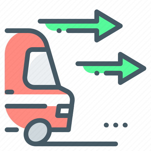 Delivery, transportation, arrow, vehicle, route icon - Download on Iconfinder