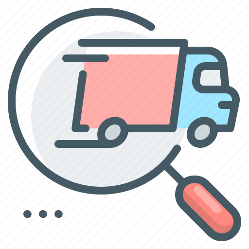 Search, track, cargo, truck, magnifier, magnifying, track cargo icon - Download on Iconfinder