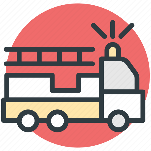 Emergency, firetruck, ladder truck, rescue truck, truck icon - Download on Iconfinder