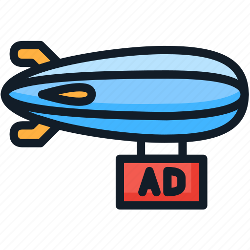 Ad, advertising, airship, promotion icon - Download on Iconfinder