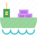 heavy, materials, sail, ship, sideview, transportation, water