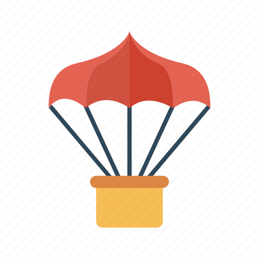 Airballoon, fly, parachute, trasnport, travel icon - Download on Iconfinder