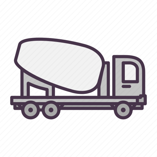 Cement, mixer truck, transportation, truck icon - Download on Iconfinder