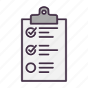 checklist, clipboard, list, report, tasks, todo