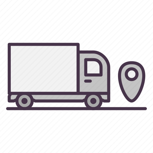 Cargo, delivery, lorry, marker, pin, transportation, truck icon - Download on Iconfinder