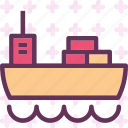 heavy, materials, sail, ship, sideview, transportation, water 