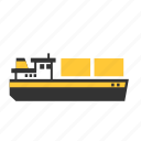 boat, carrier, container, inland, river, ship, transport 