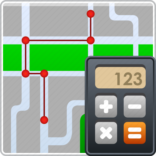 Calculator, gps, location, map, navigation, road, route optimizer icon - Download on Iconfinder