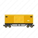 boxcar, goods, railways, train, transport, wagon