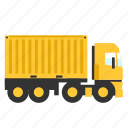 cargo, contrainer, semi, trailer, transport, truck 