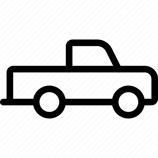 Auto, car, drive, flatbed, pickup, side, transport icon - Download on Iconfinder