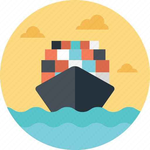 Cargo ship, cargo ship enroute, sea route, sea shipping, shipment icon - Download on Iconfinder