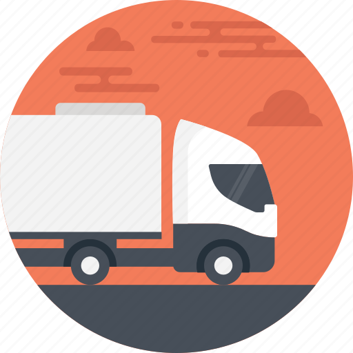Auto-shipping truck, automatic delivery, delivery truck, high-tech shipping, white truck icon - Download on Iconfinder